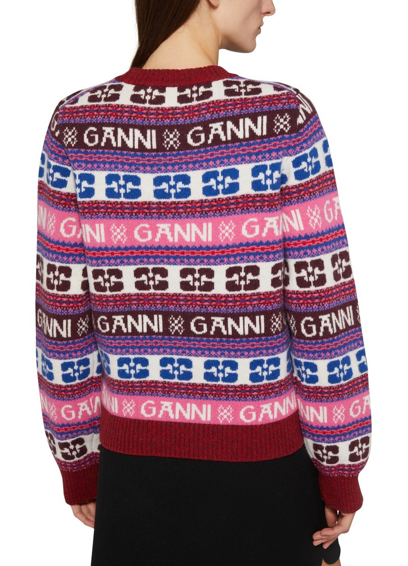 intarsia-knit 승무원 목 점퍼 5