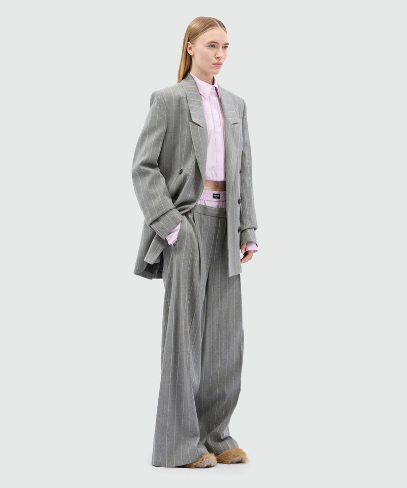 Pink poplin cropped shirt 4