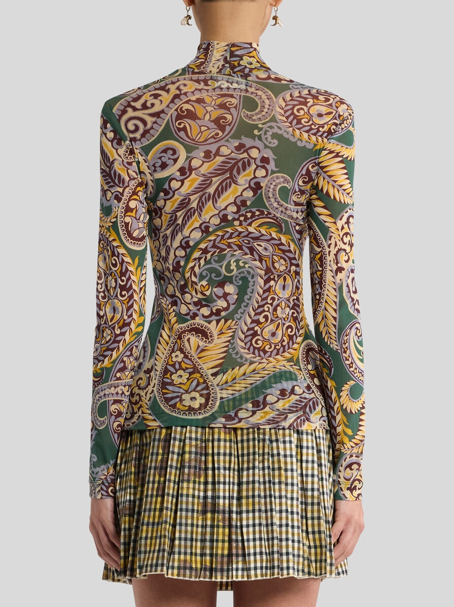 PAISLEY TULLE SWEATER - 4