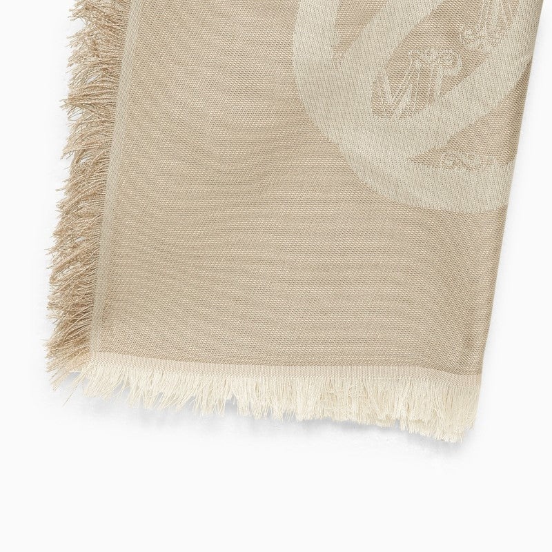 Max Mara Beige Silk Scarf Women - 3