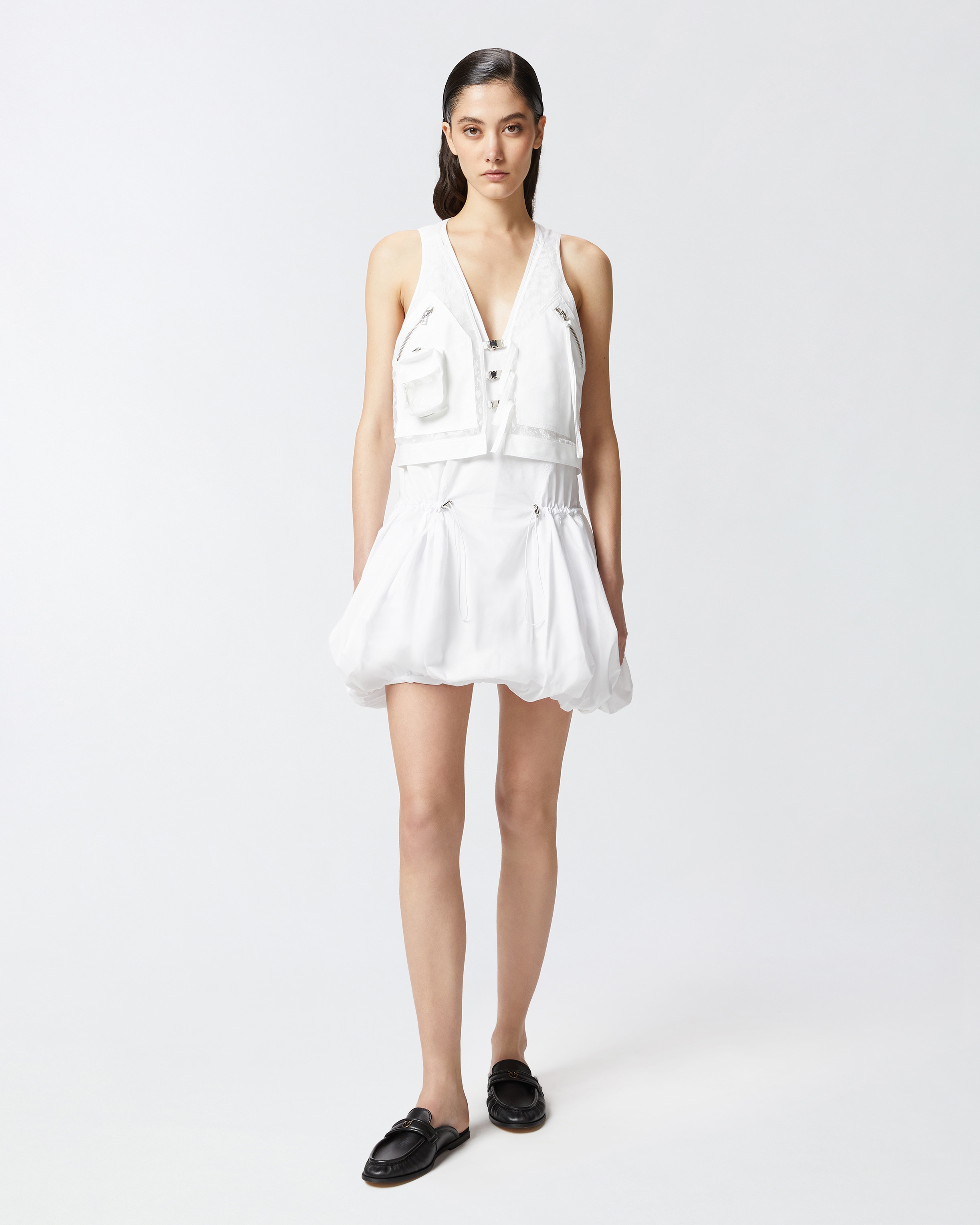 MINI DRESS WITH BALLOON SKIRT AND VEST - 3