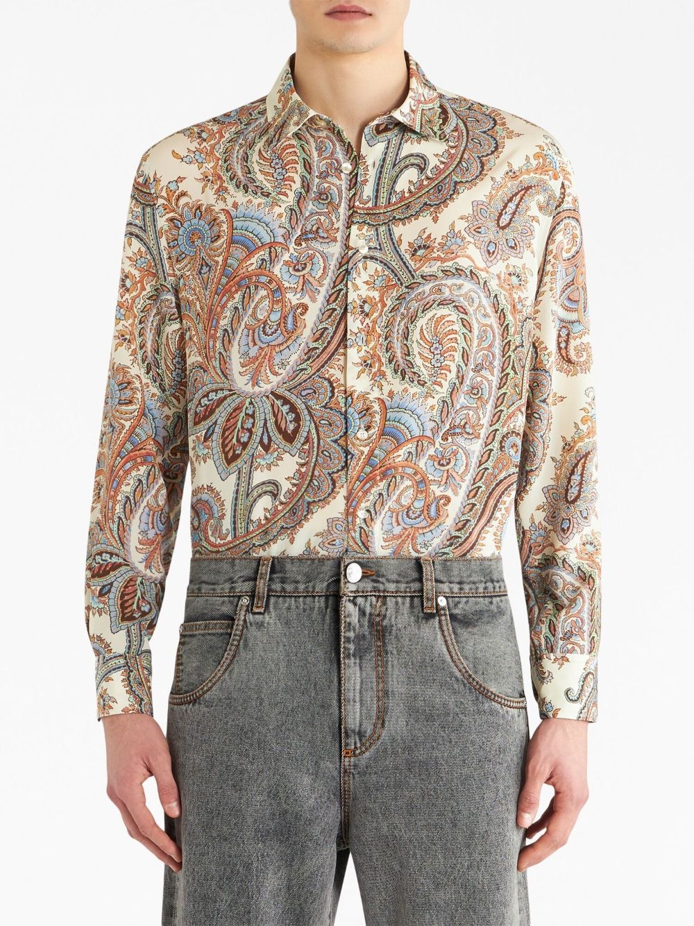 paisley-print cotton shirt - 2