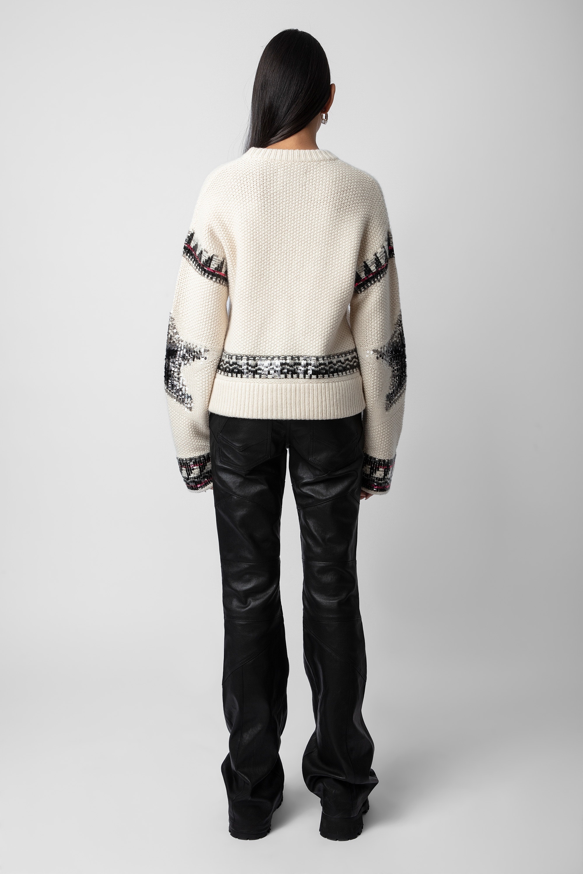 Kanson Sequins Cashmere Sweater - 5