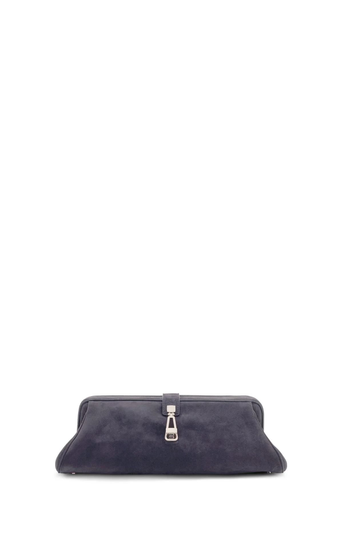 Paola Clutch in Dark Grey Suede - 1