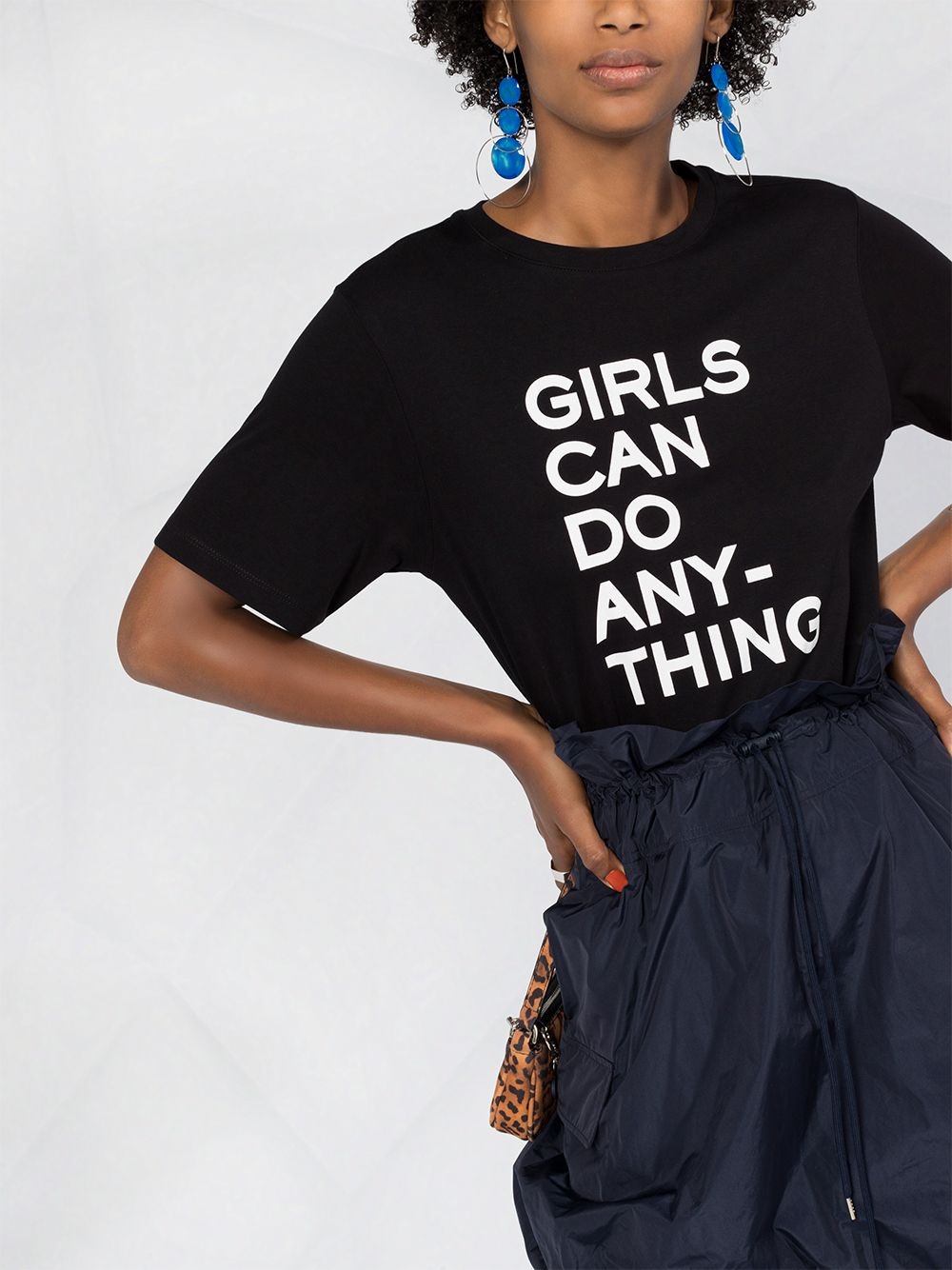 slogan print round neck T-shirt - 5