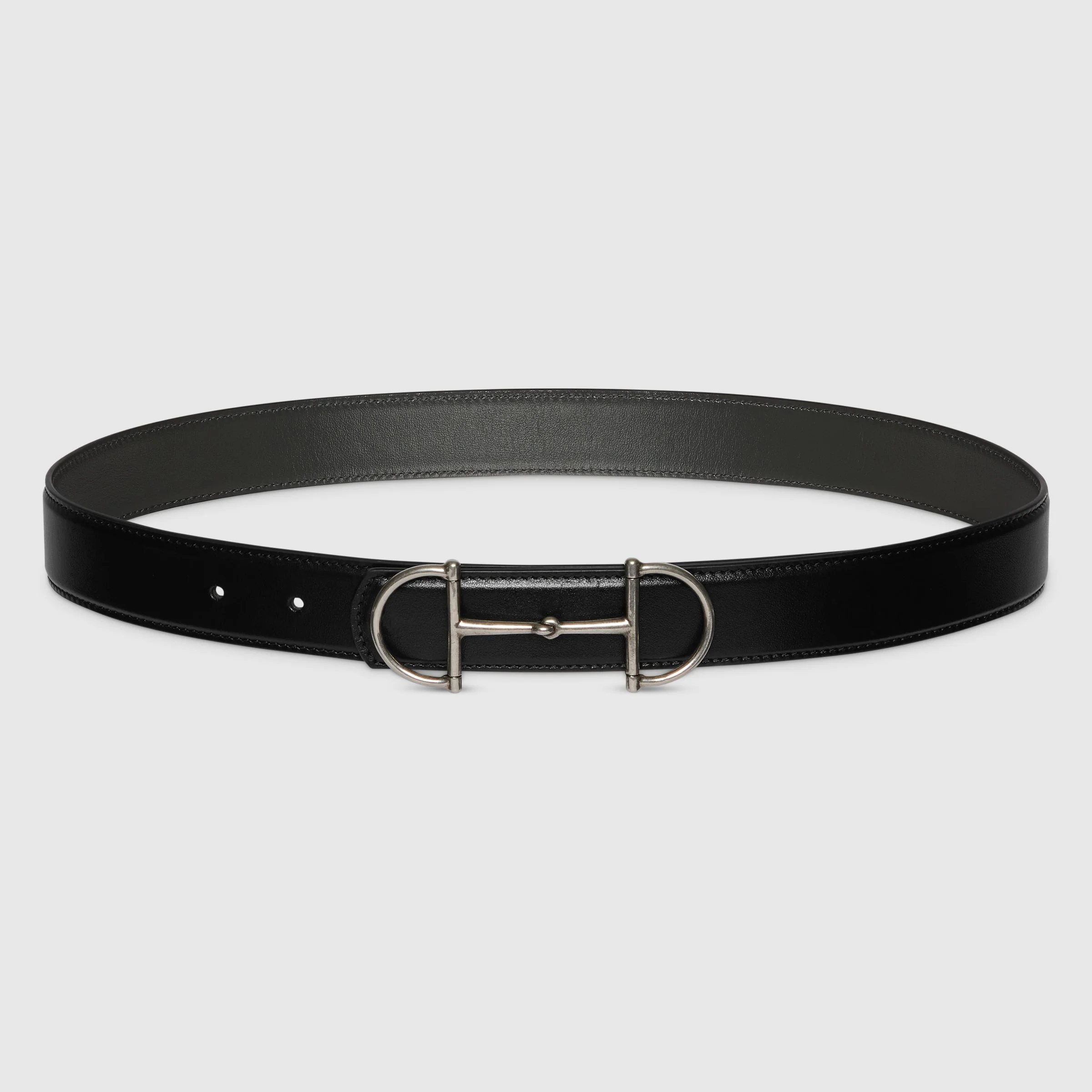 Reversible leather belt with Horsebit - 1