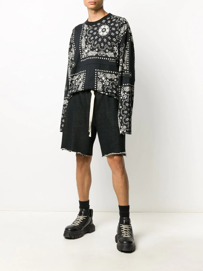 mastermind JAPAN bandana-print crew neck sweatshirt   outlook