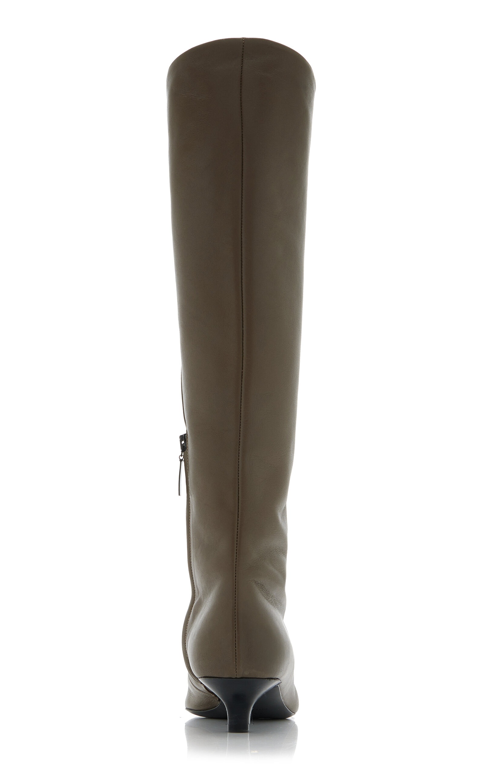 The Slim Leather Knee Boots brown - 5