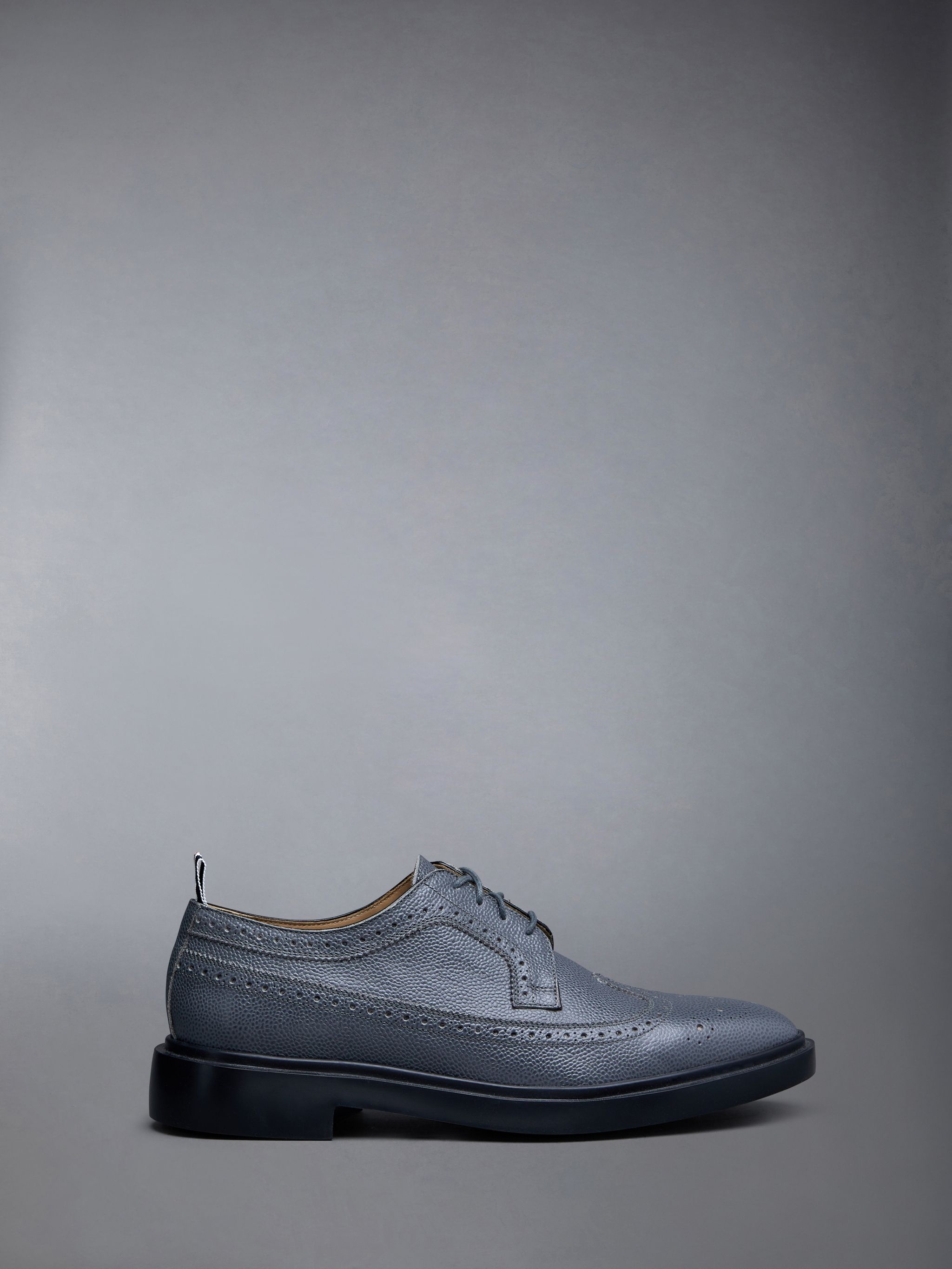 Pebble Grain Leather Longwing Brogue - 1