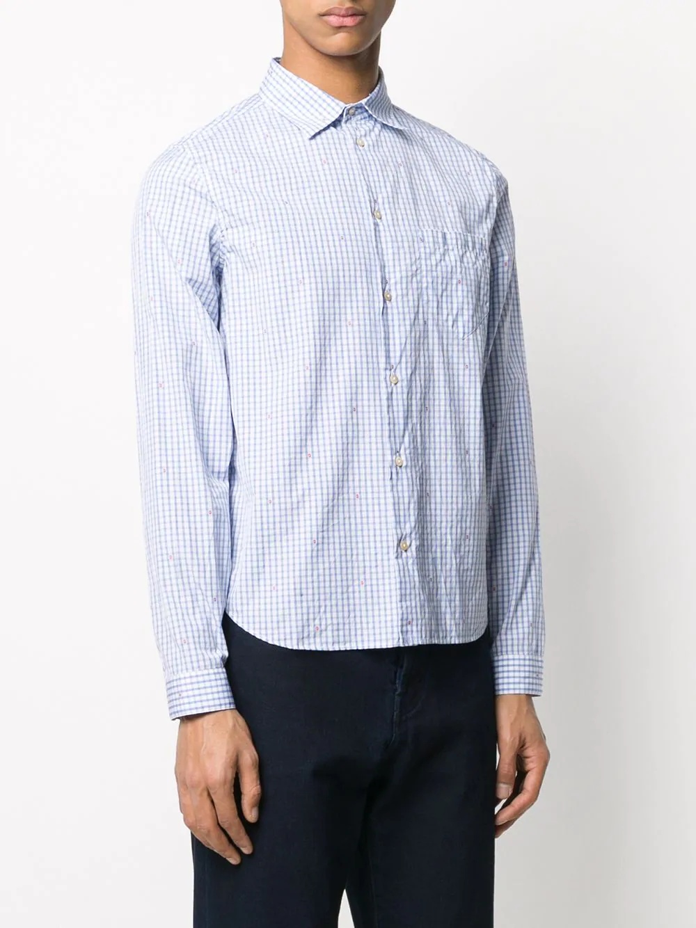 gingham logo shirt - 3