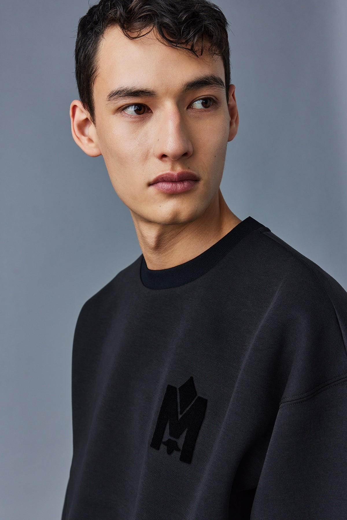 MAX-VT Double face jersey sweatshirt with embroidered logo - 5