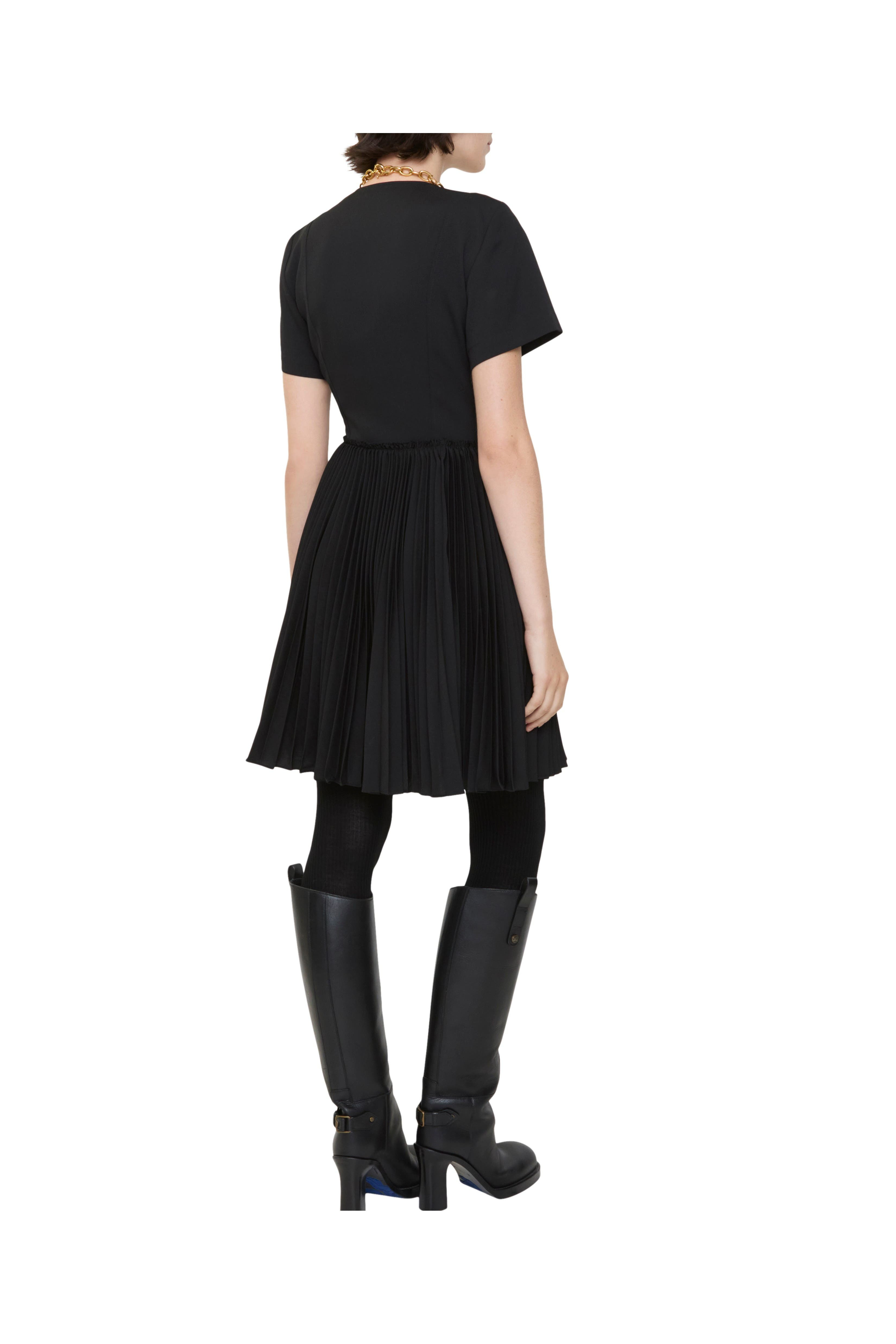 burberry Wool Blend Kilt Dress in Black at Nordstrom - 3