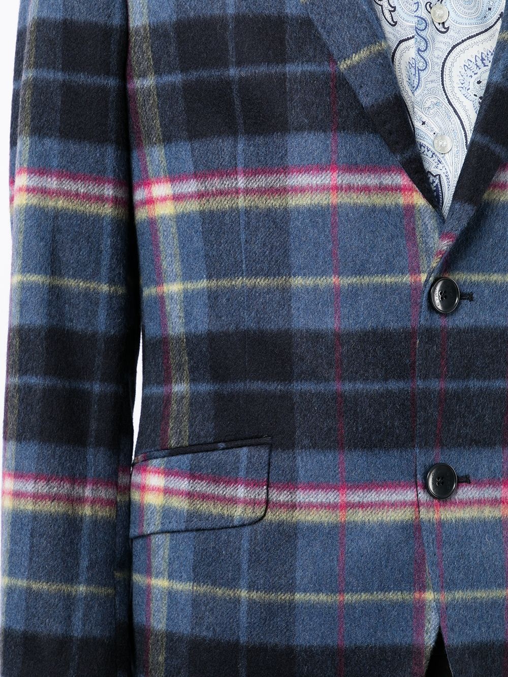 plaid-check blazer - 5