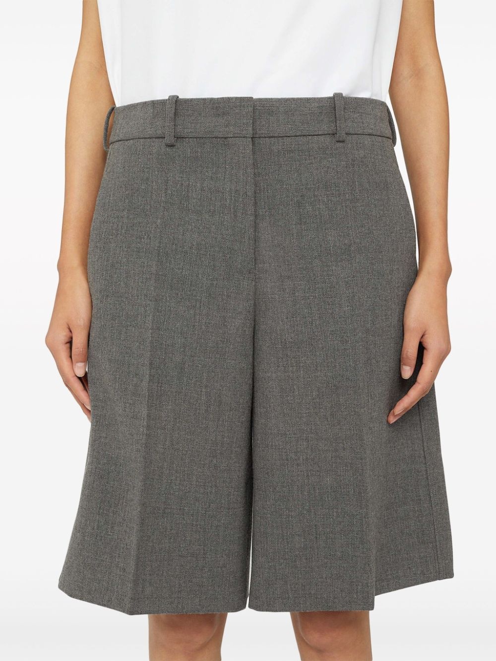 tailored wool shorts - 4
