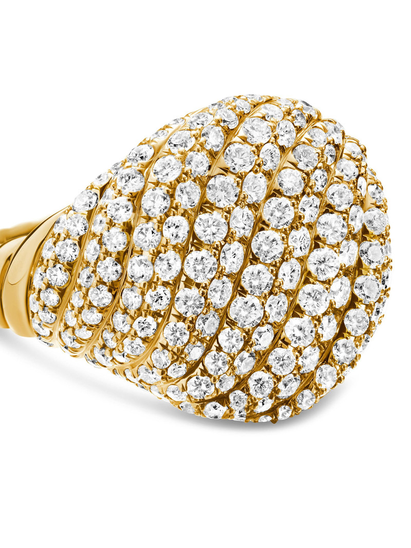 Women's Sculpted Cable Pinky Ring in 18K Yellow Gold - Gold 5