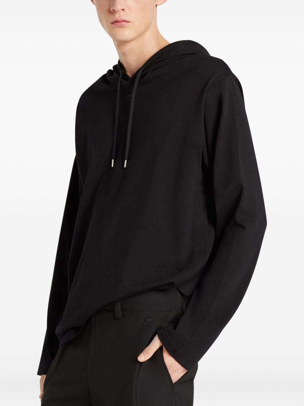 asymmetrical cropped hoodie - 5