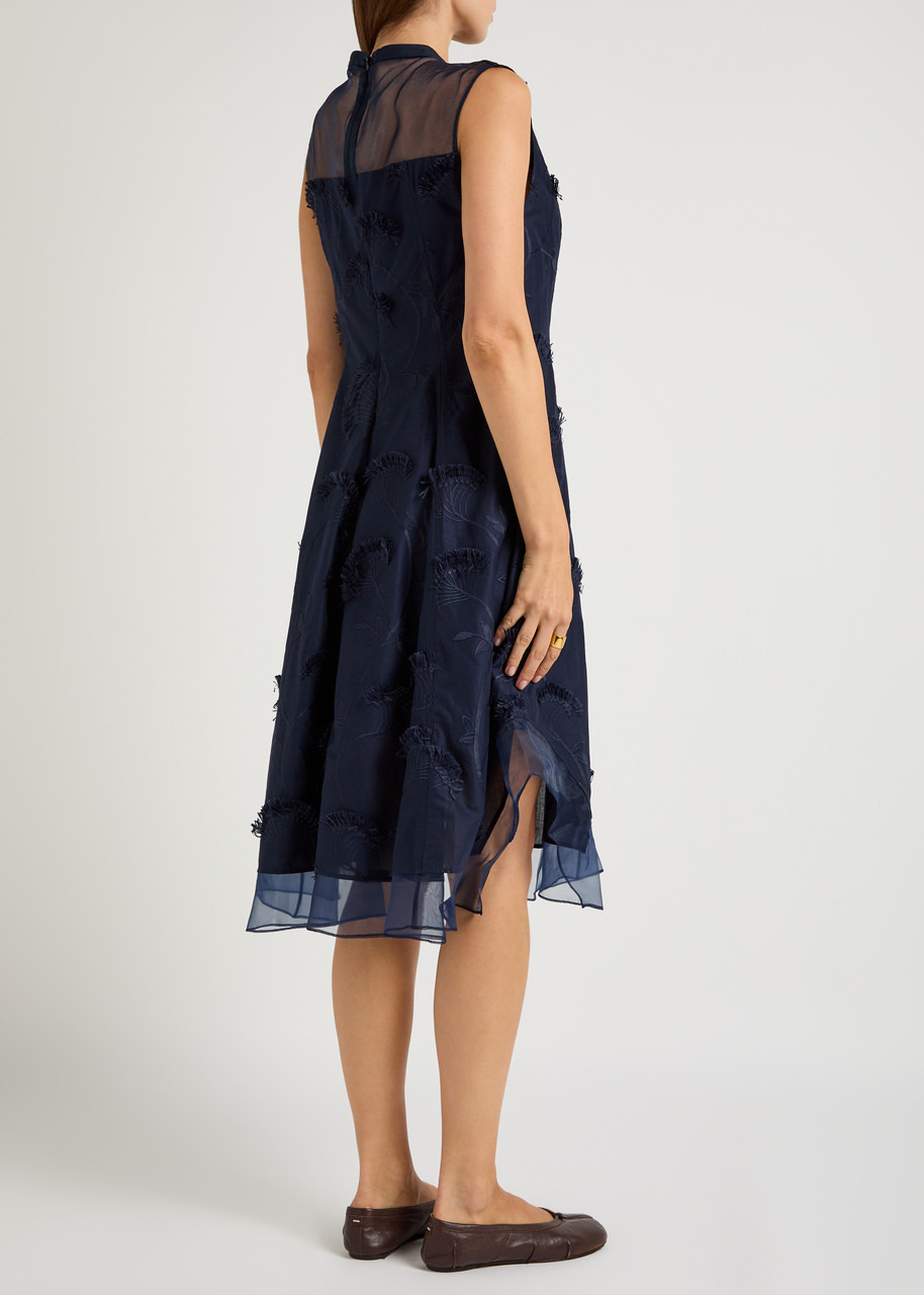 3.1 Phillip Lim Floral-embroidered Fringed Cotton Midi Dress - 3
