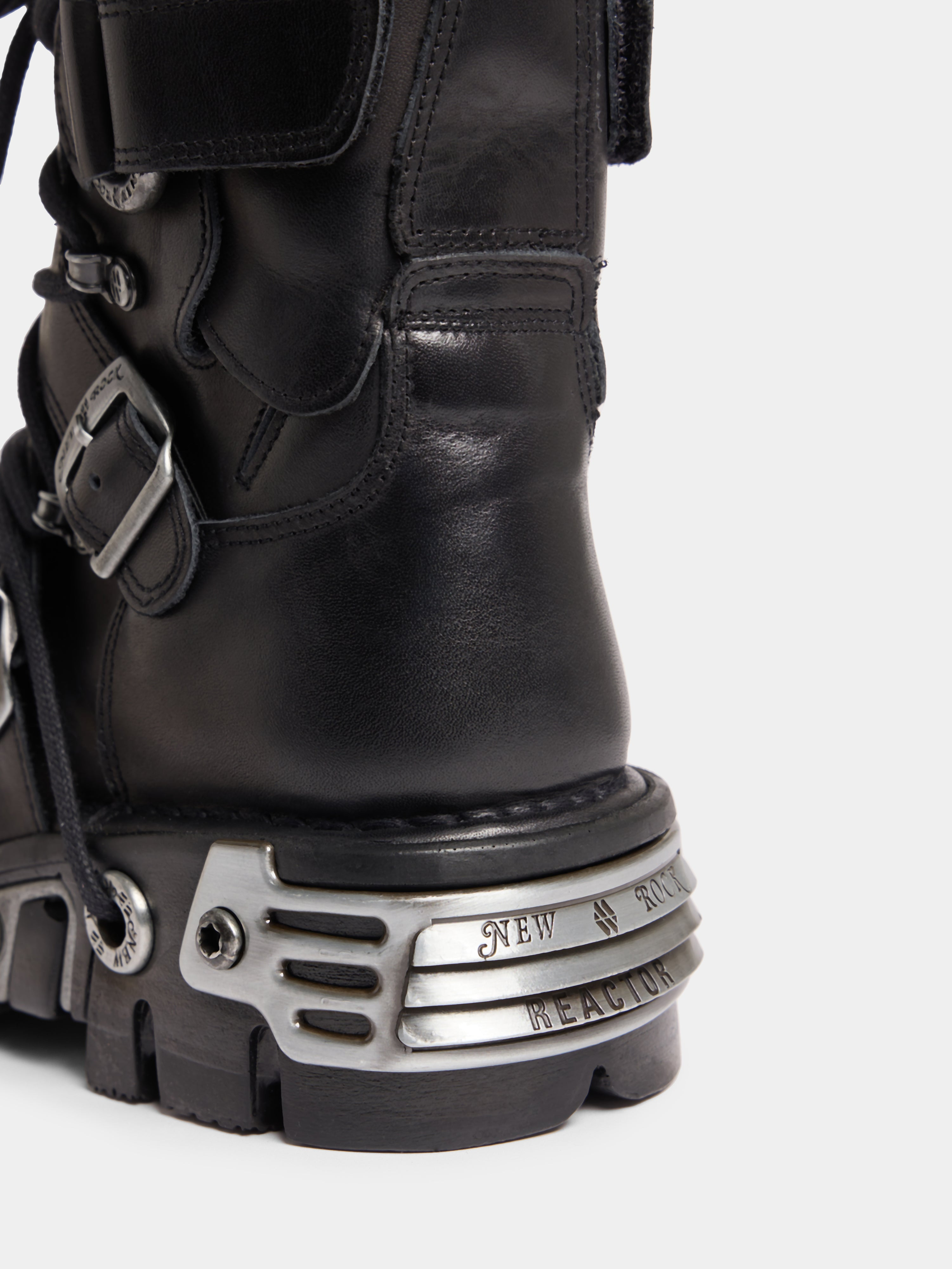 RABANNE X NEW ROCK BLACK BOOTS - 5