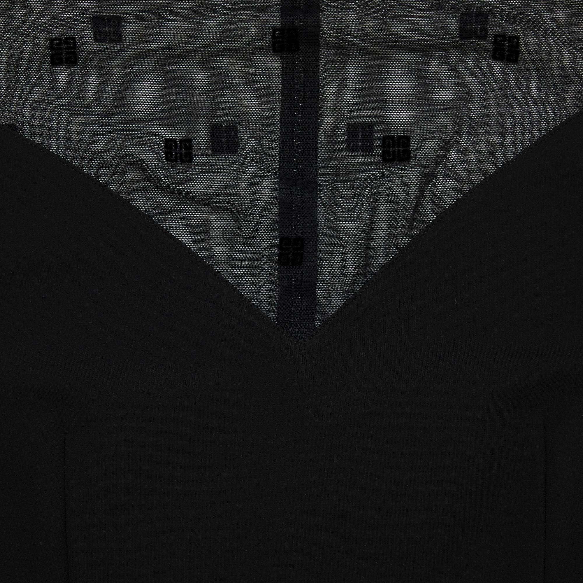 Givenchy 4G Tulle Long-Sleeve Top 'Black' - 3