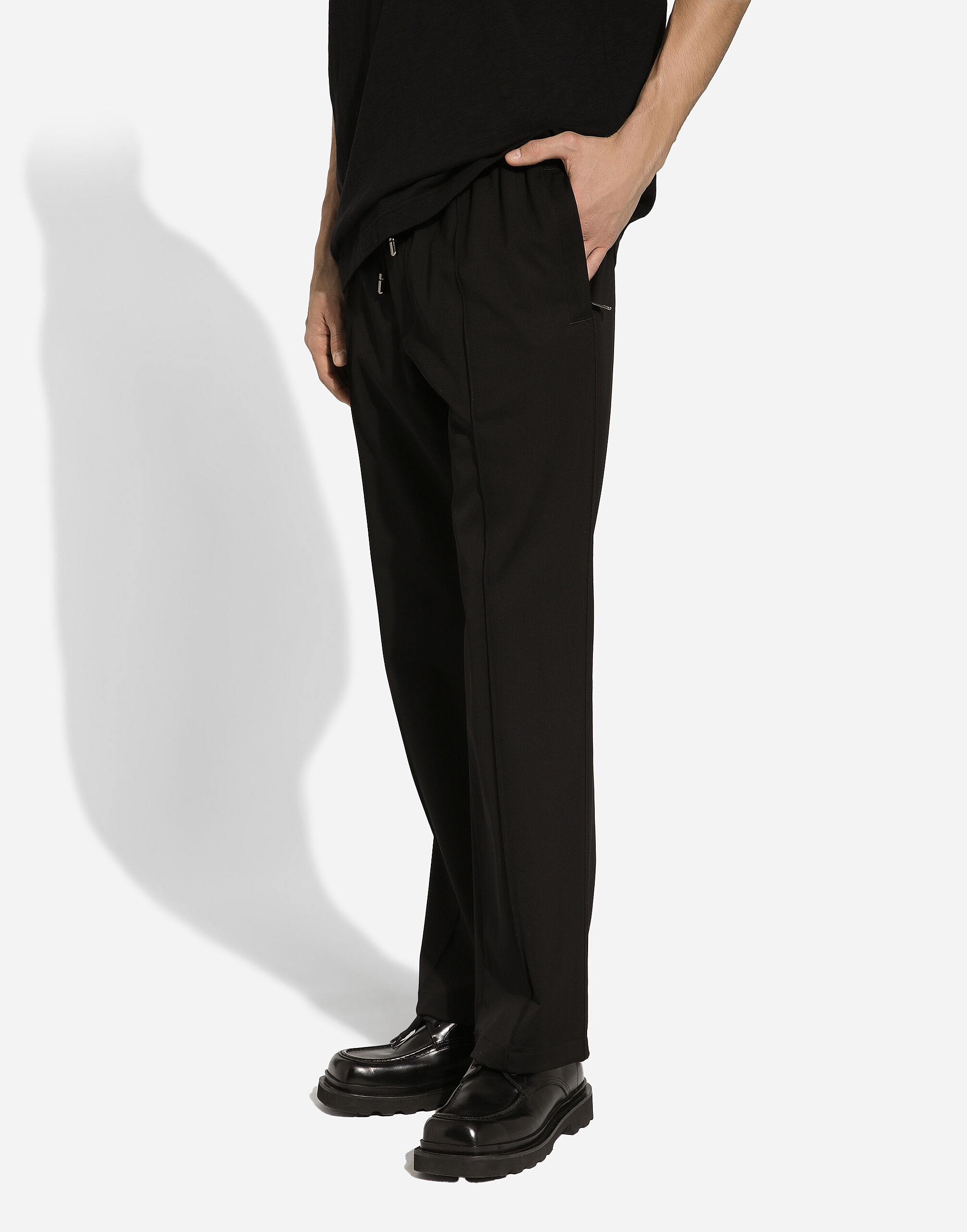 Stretch wool jogging pants - 4