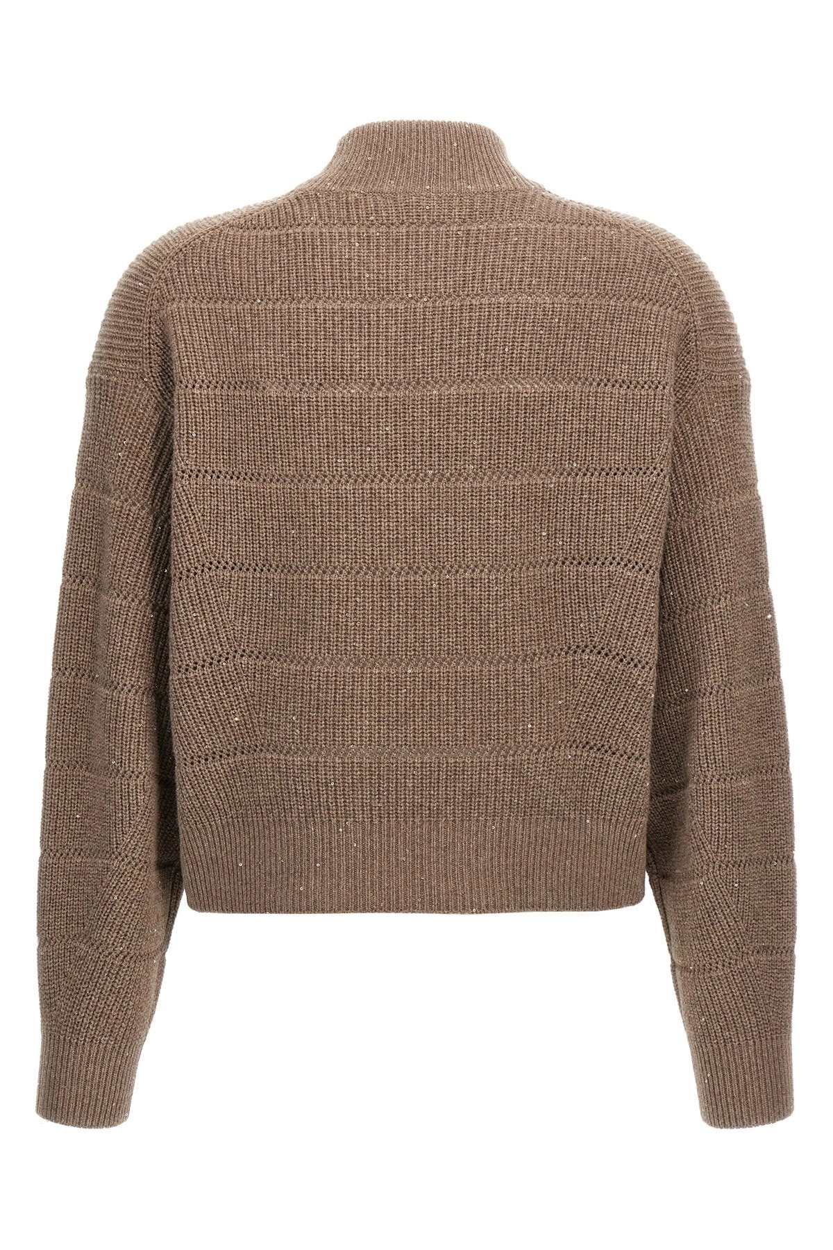 'Rustic Dazzling Net' cropped sweater - 2