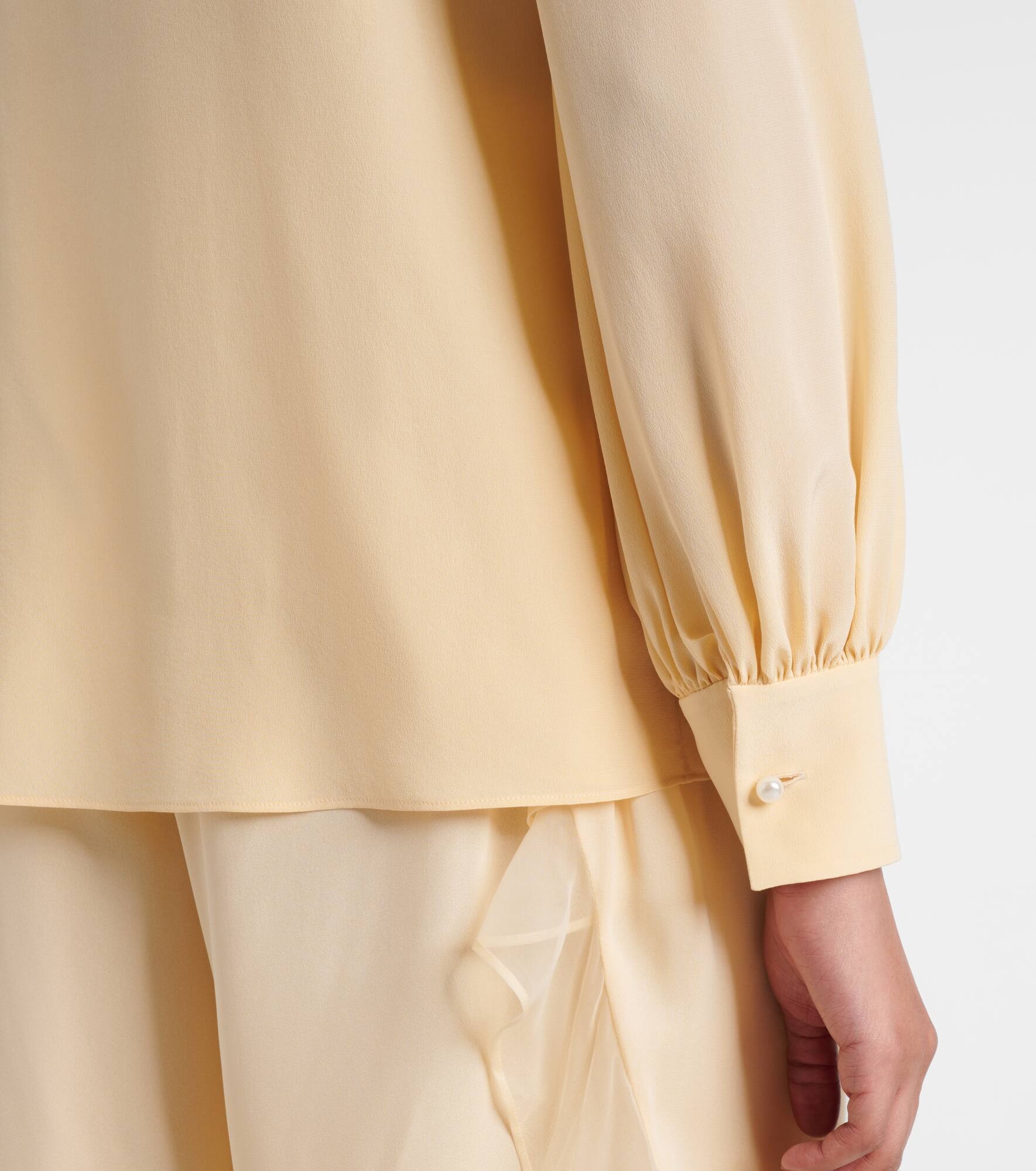 Ruffled silk crêpe de chine blouse - 5