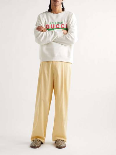 GUCCI Logo-Print Cotton-Jersey Sweatshirt outlook