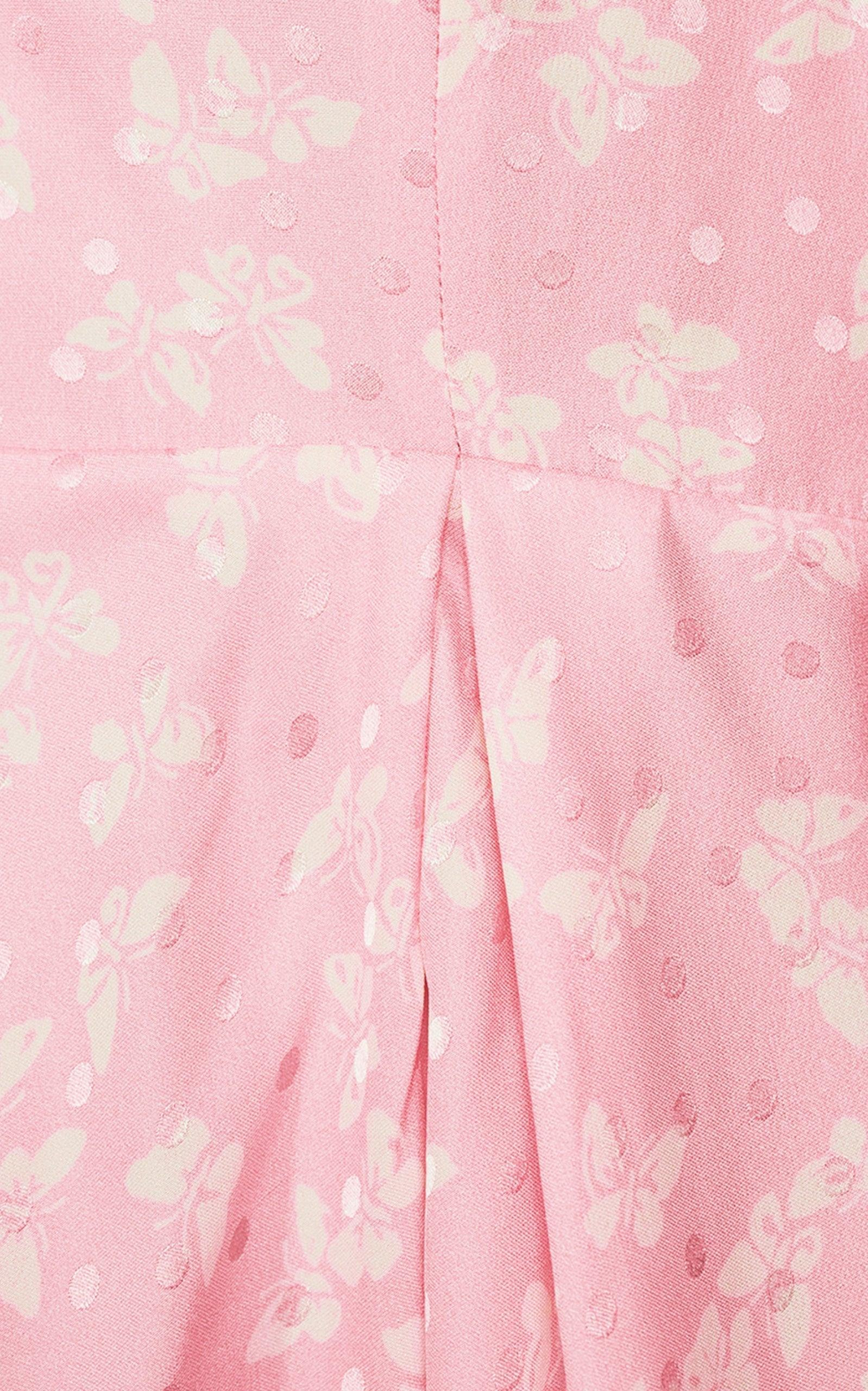 Butterfly Jacquard Silk Mini Dress - 5