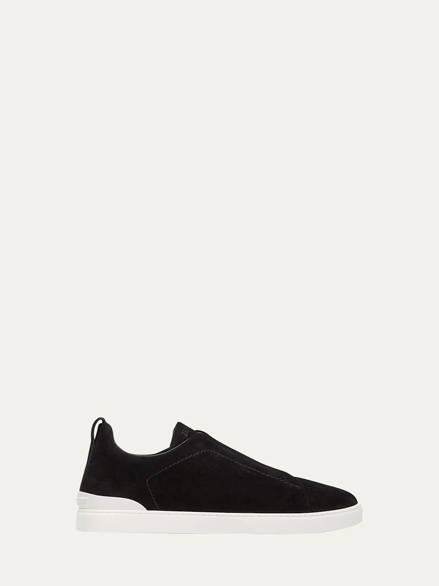 Men's Triple Stitch Suede Sneakers - 1