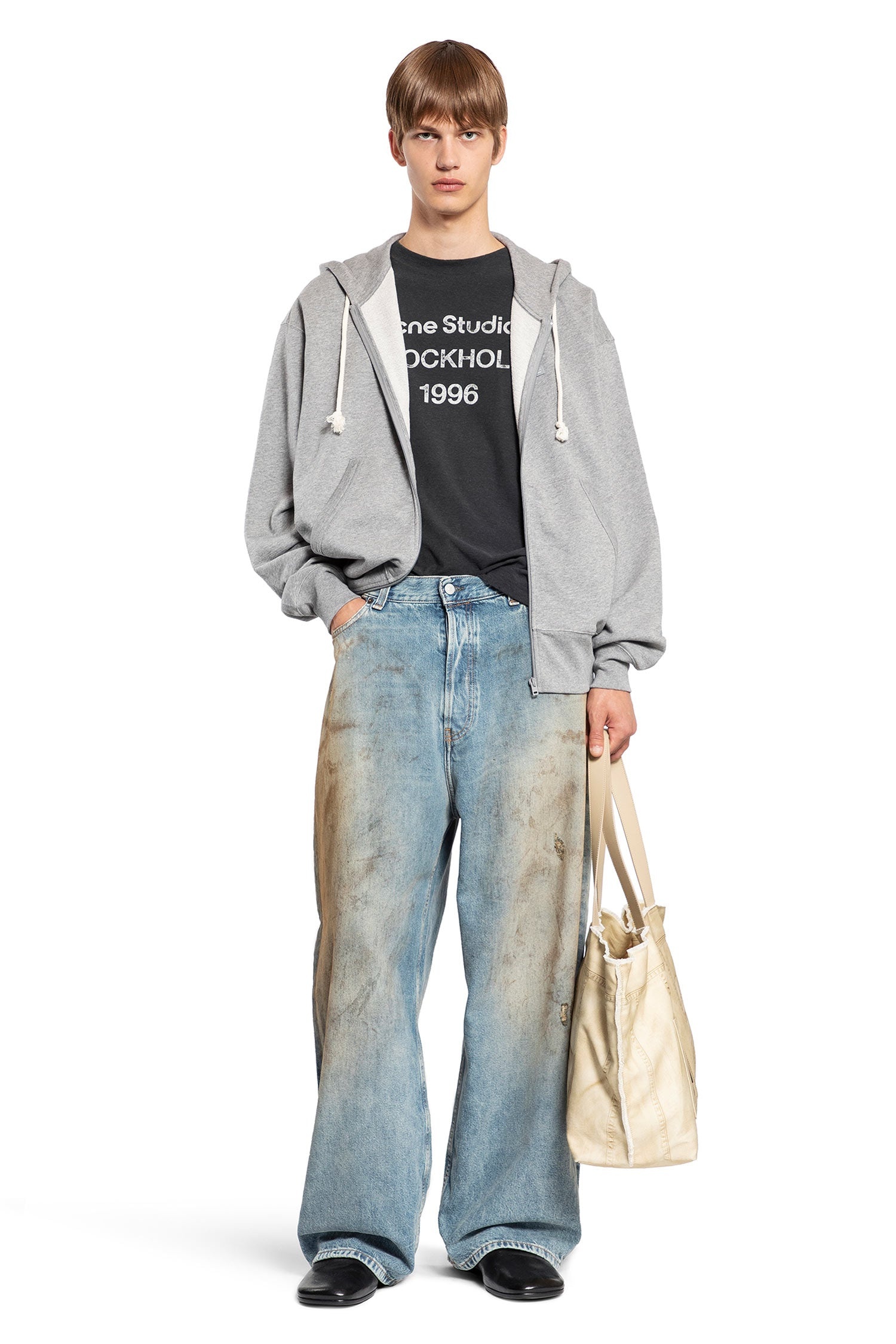 ACNE STUDIOS MAN GREY SWEATSHIRTS - 5