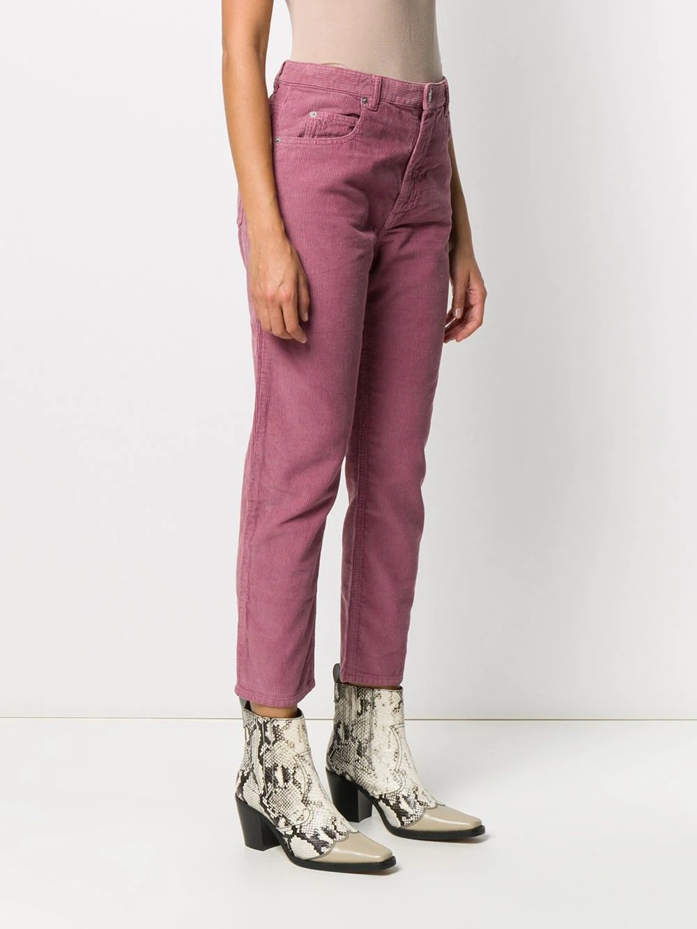 corduroy straight-leg trousers - 3