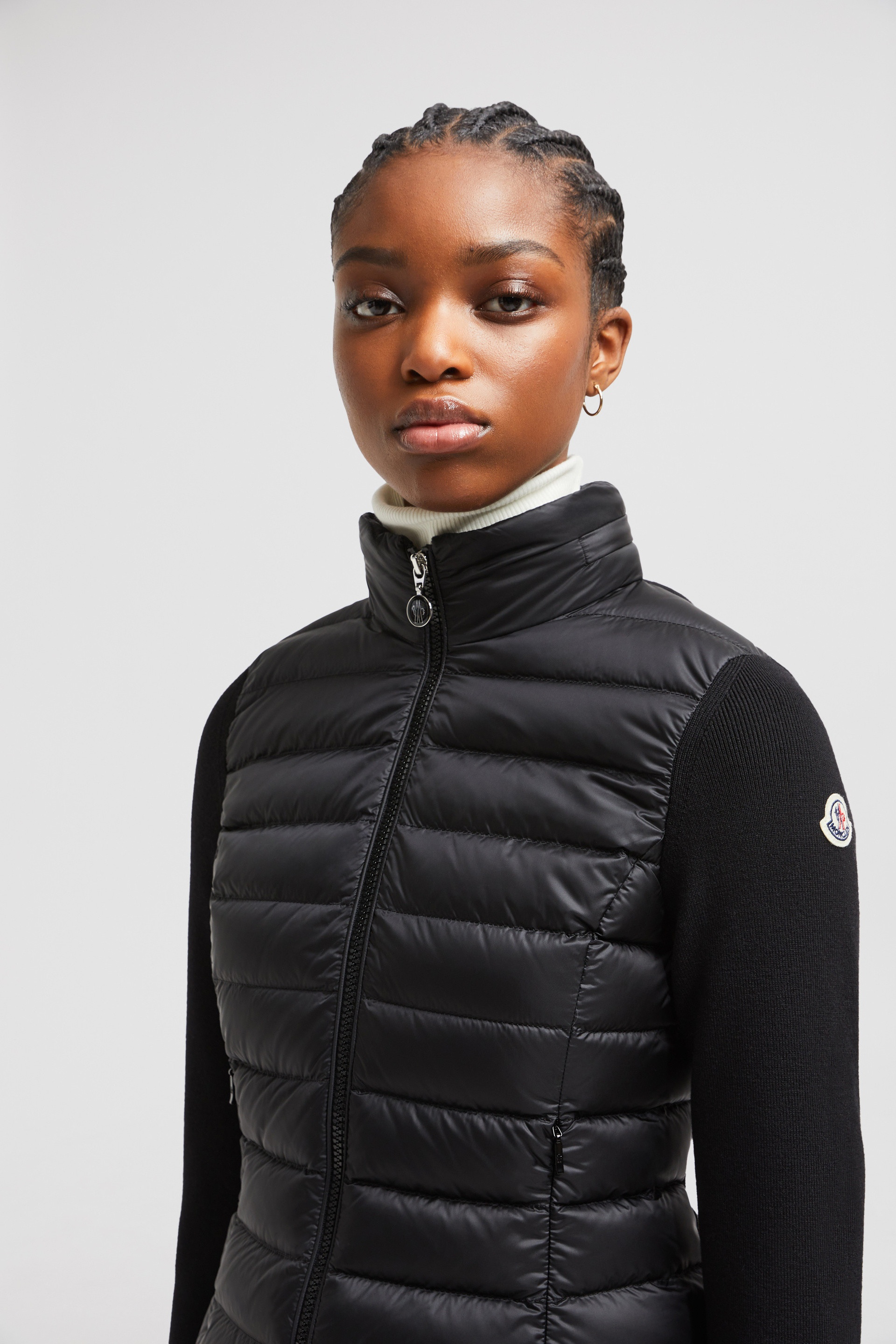 Padded Wool Zip-Up Cardigan - 4