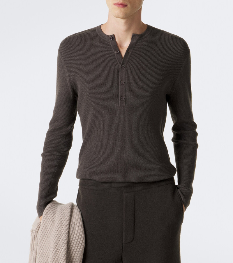 Falk cotton and cashmere Henley shirt 3