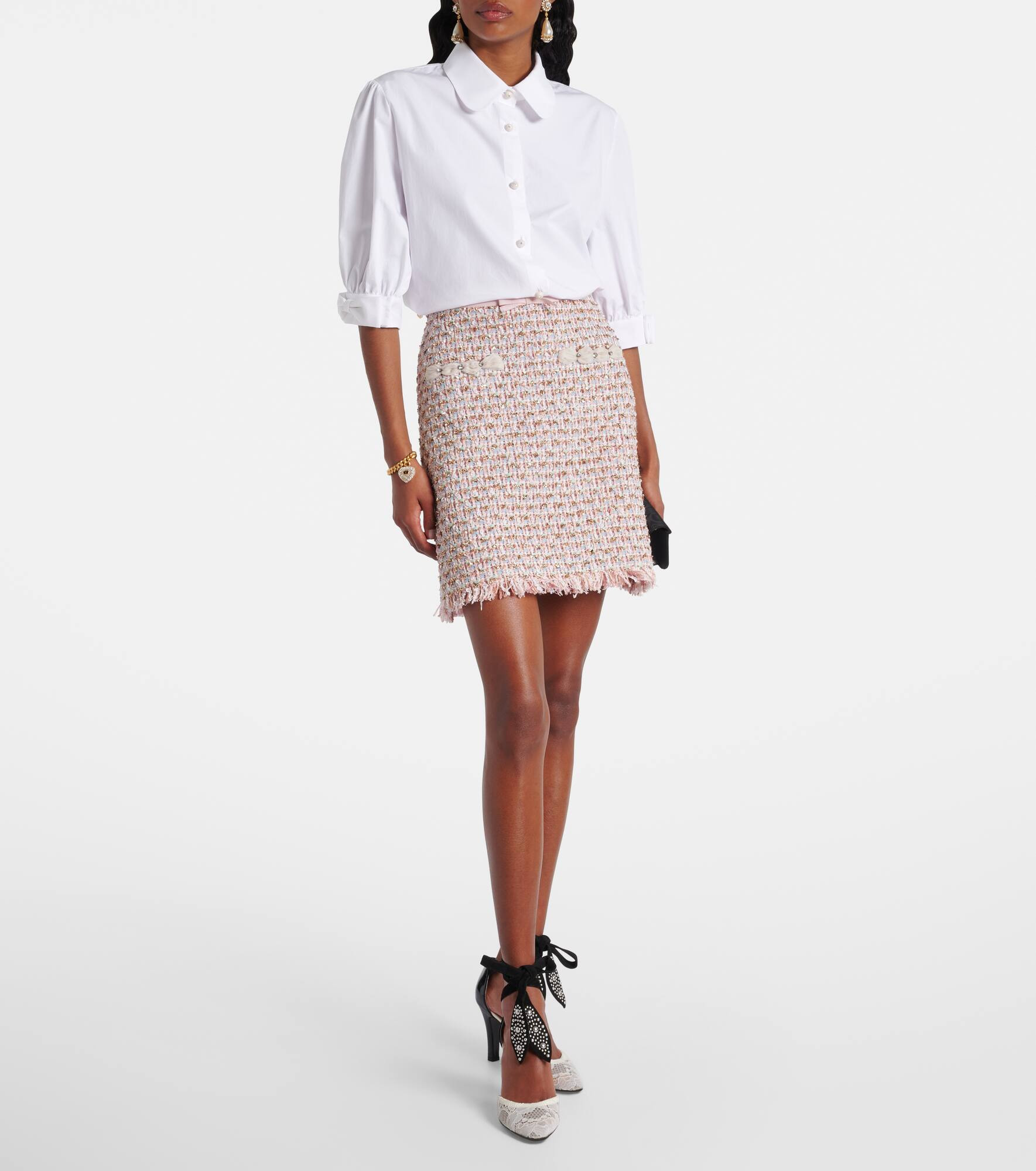Bow-detail cotton poplin shirt - 2