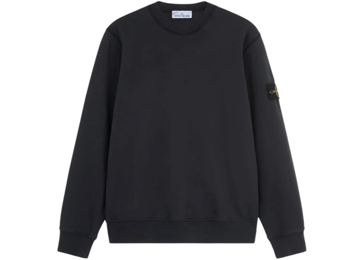 Stone Island 6100060 Organic Cotton Fleece Crewneck Navy Blue - 1