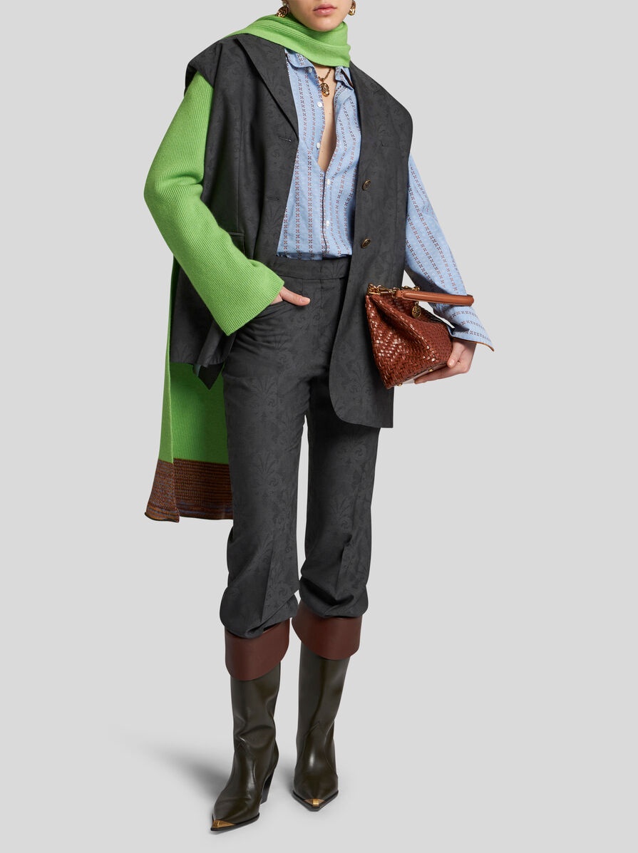 JACQUARD TROUSERS WITH PEGASO BUTTONS - 4
