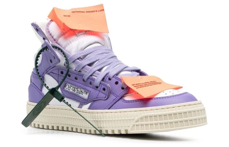 (WMNS) Off-White Off-Court 3.0 Leather High-Top 'Purple White' OWIA112S23LEA0010137 - 2