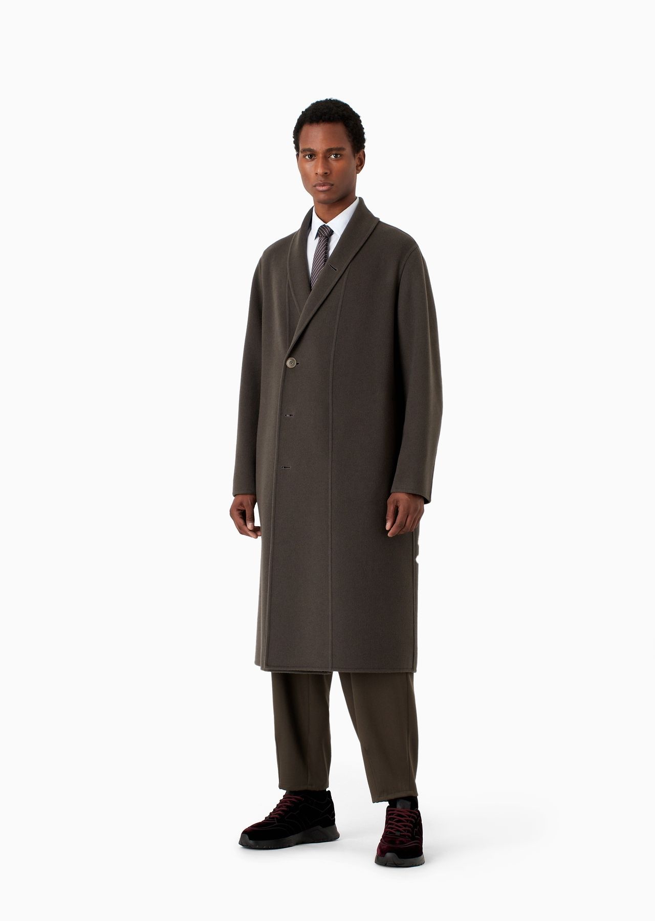 Single-breasted double cashmere coat - 4