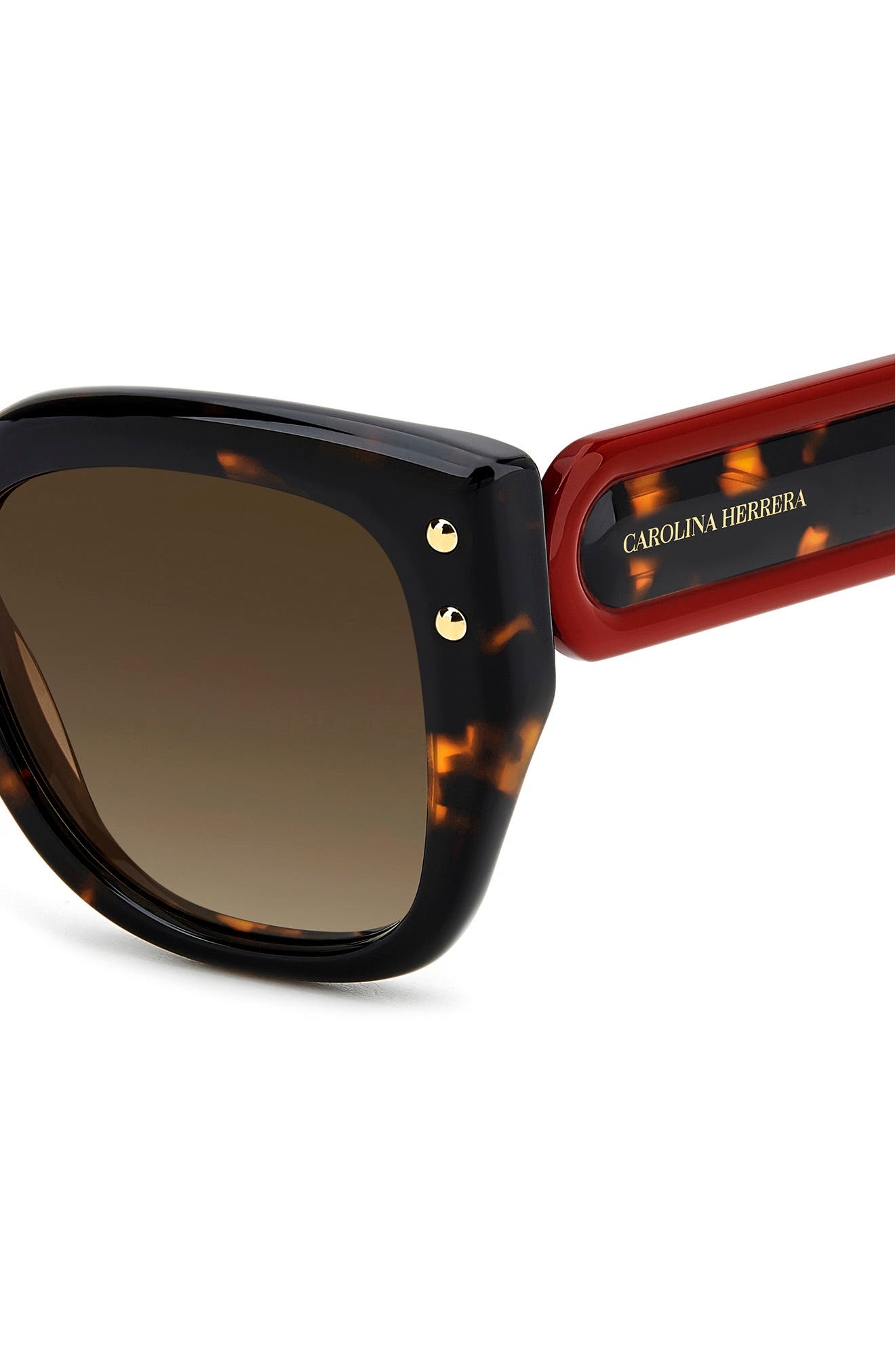 Carolina Herrera 51mm Gradient Square Sunglasses in Havana/Brown Sf at Nordstrom - 4