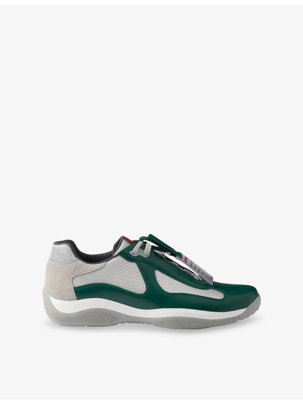 America's Cup ring-embellished leather and mesh low-top trainers - 1