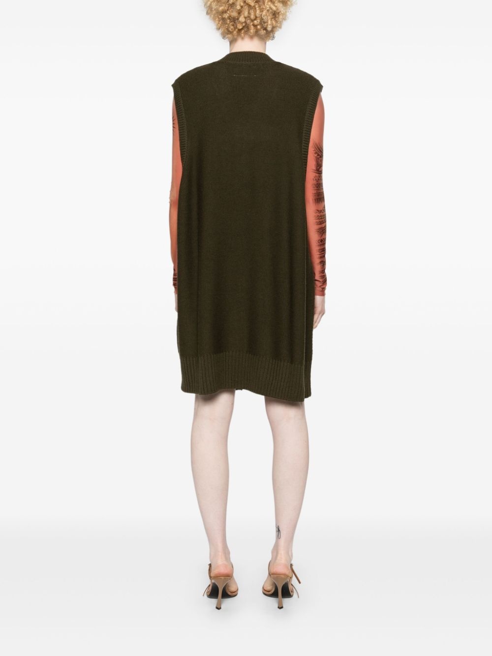 sleeveless knitted minidress - 4