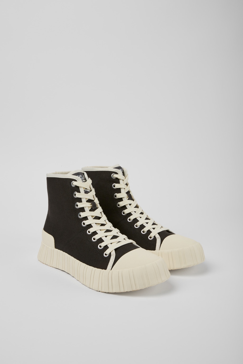 Black recycled cotton sneakers - 2