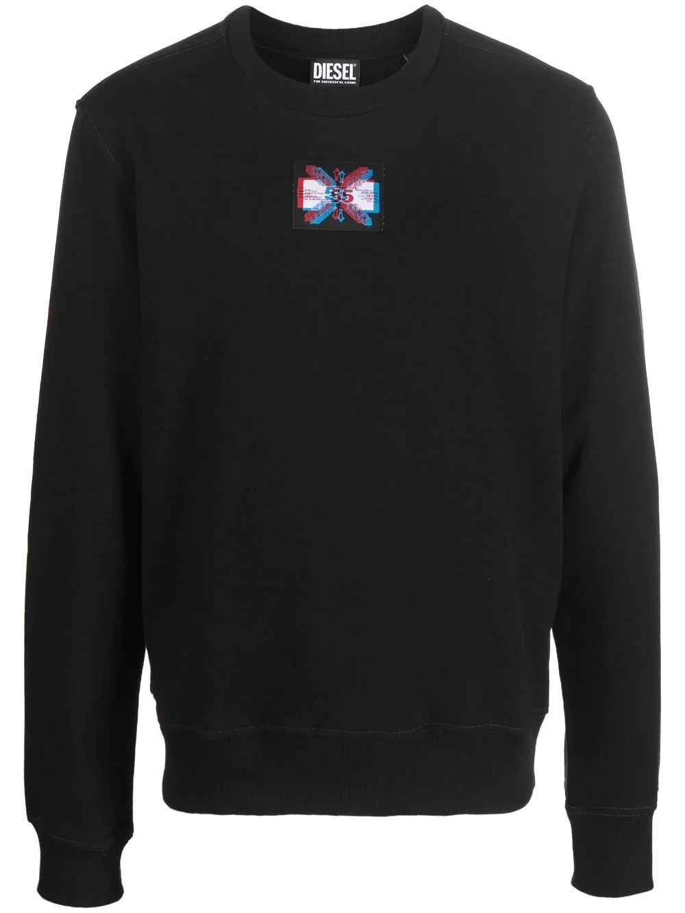 logo-patch crew-neck jumper - 1