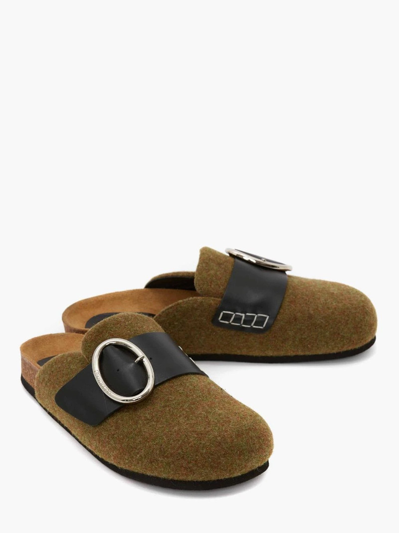 JW Anderson MEN’S FELT BUCKLE LOAFER MULES outlook