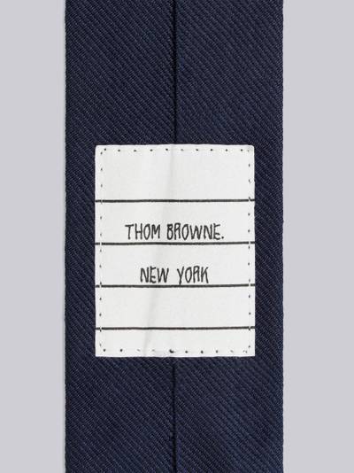 Thom Browne Navy Silk Jacquard Stripe Kite Icon Tie outlook