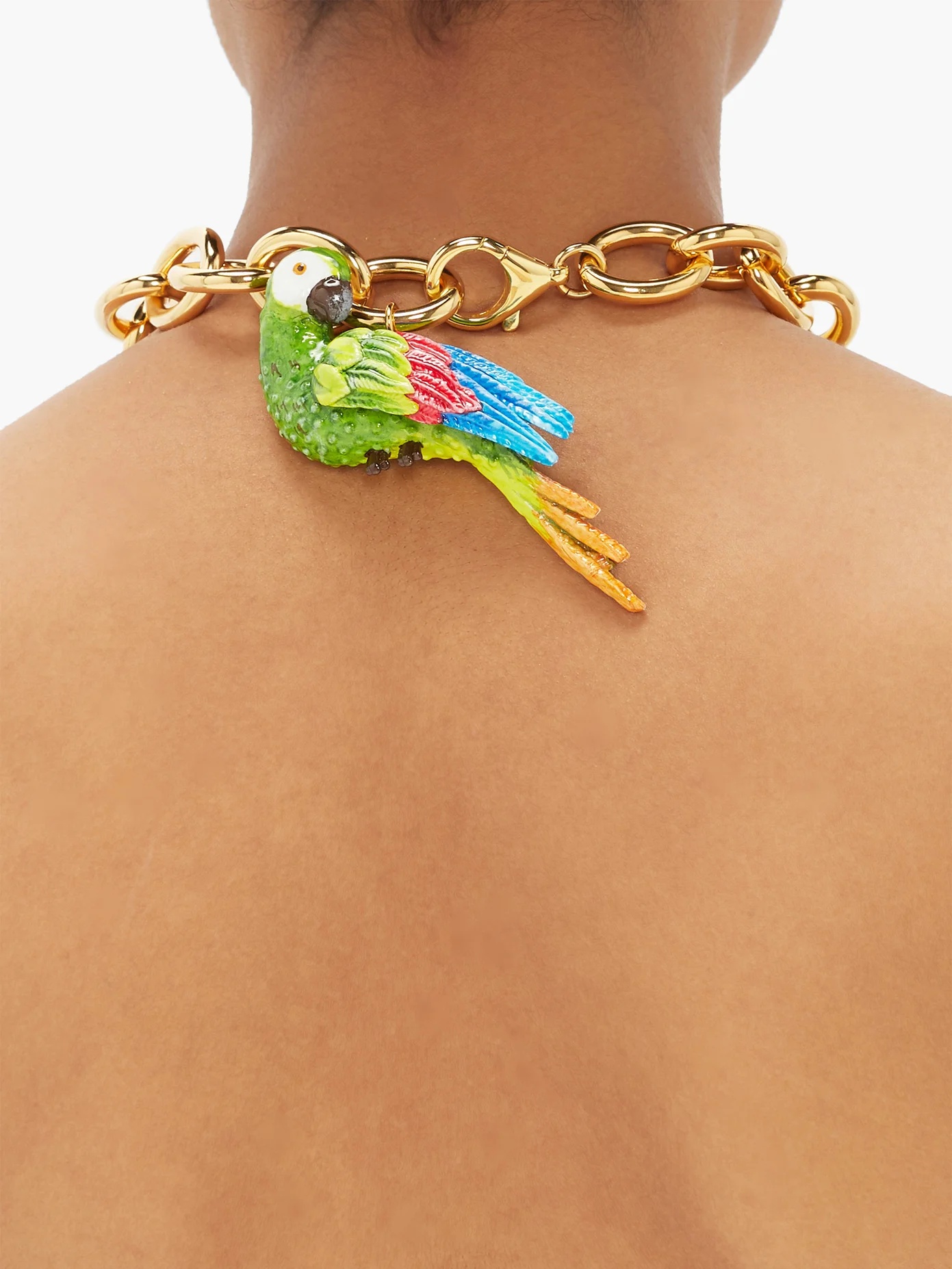 Parrot-charm chain necklace - 3