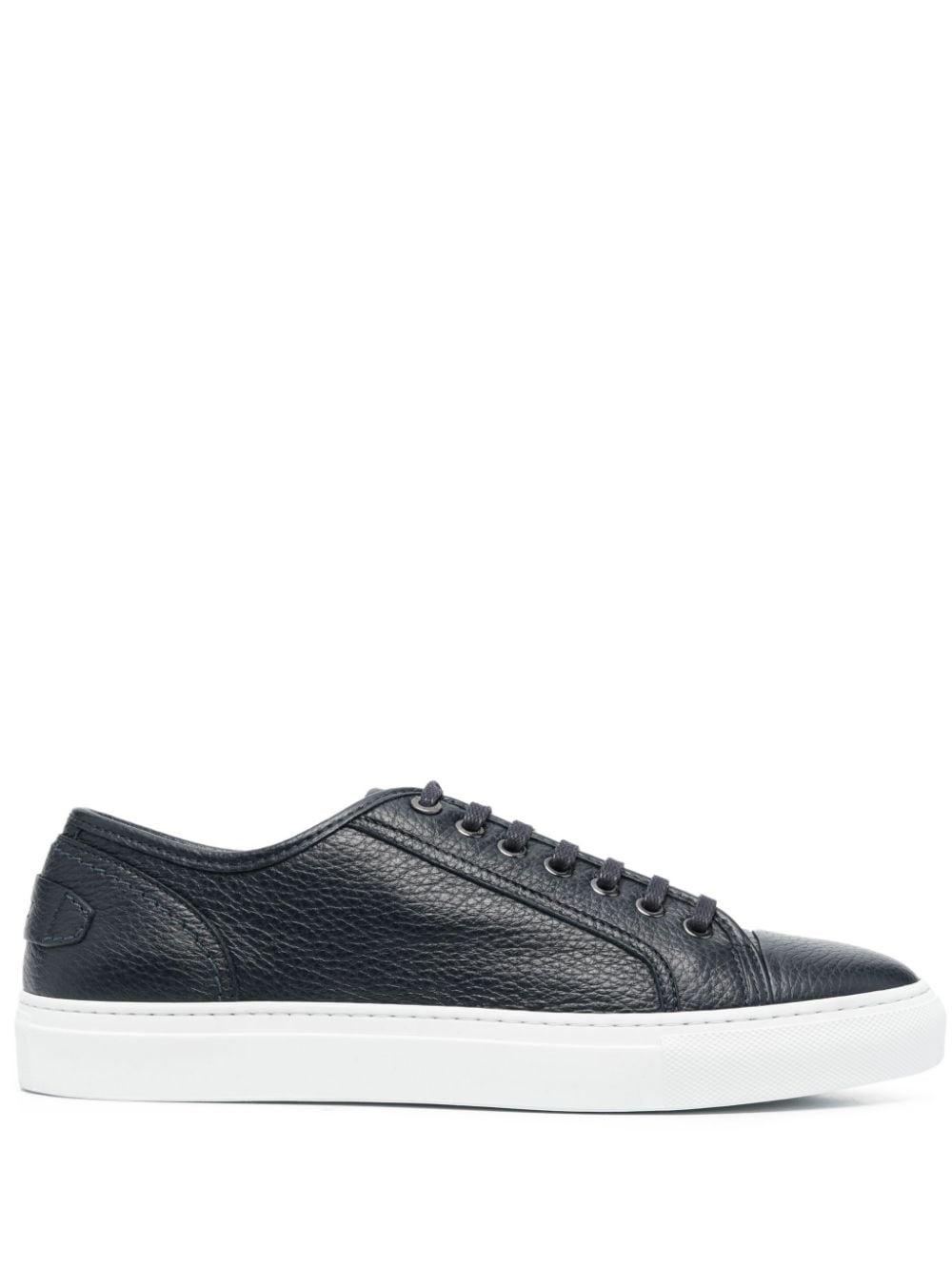 pebbled-finish low-top sneakers - 1