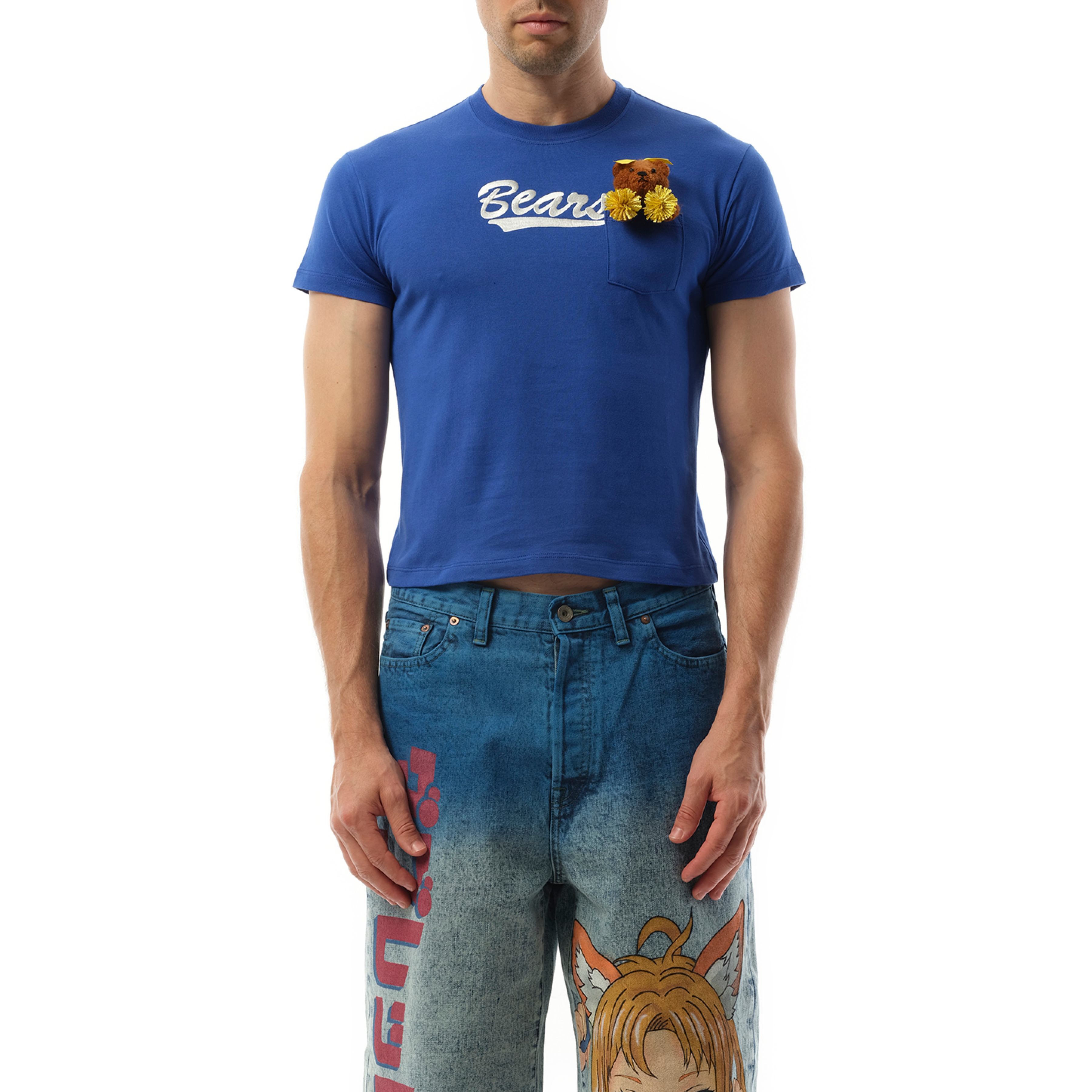 Cheerleading Bear T-Shirt in Blue - 1
