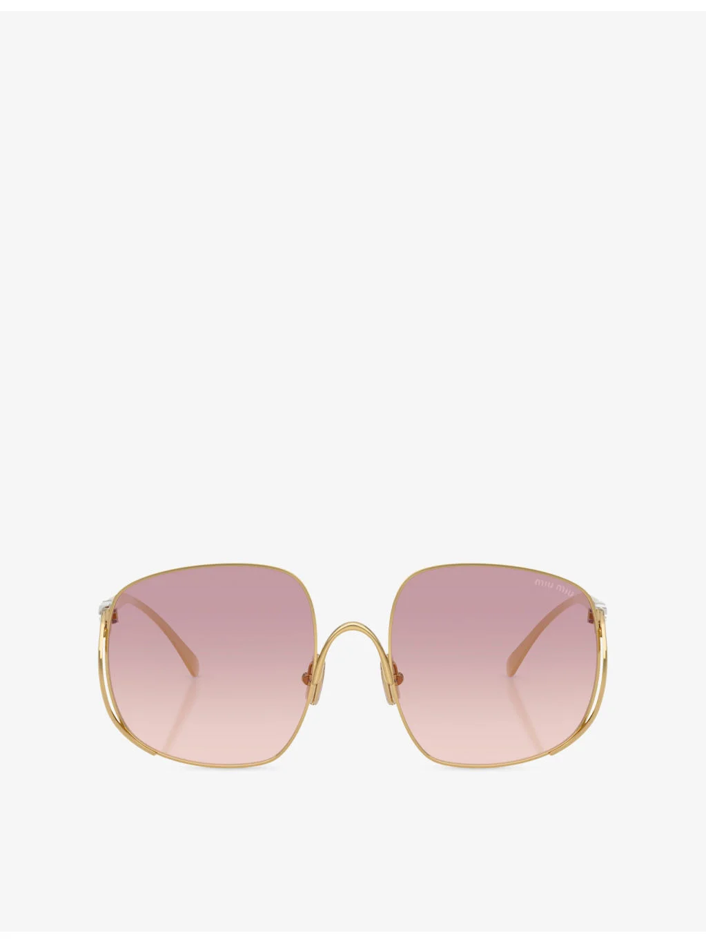 MU A57S Square-Frame Metal Sunglasses - 1