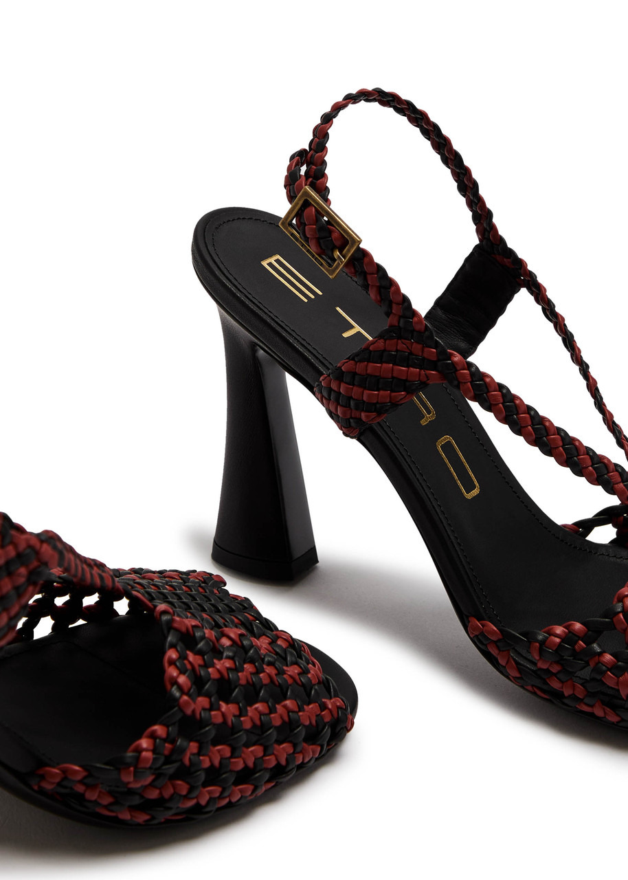 Etro 100 Woven Faux Leather Sandals - 4